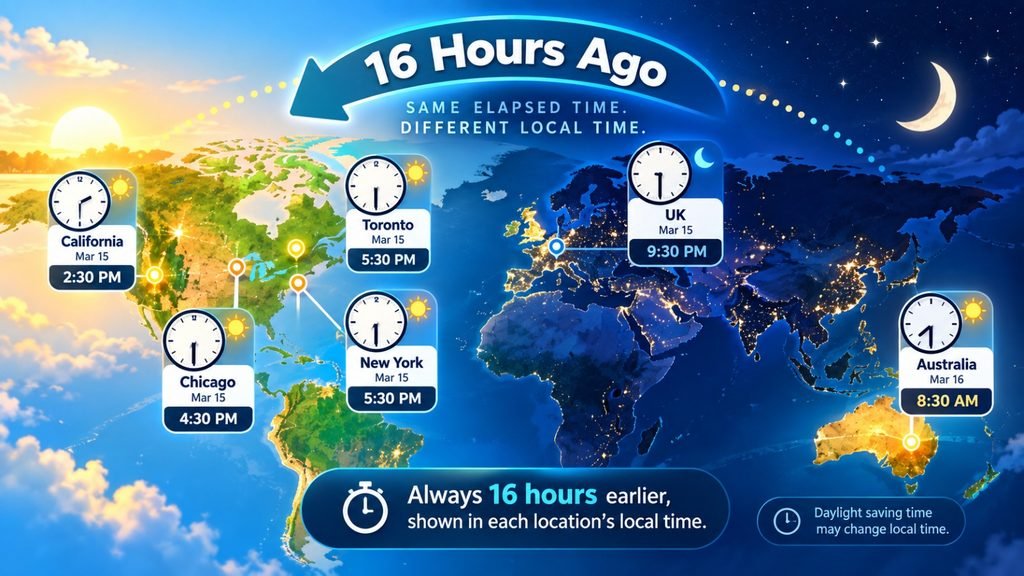 what time was it 16 hours ago